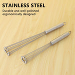 Stainless Steel Ball Whisk Egg Beater Milk Frother