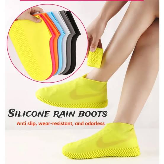 Silicone Reusable Waterproof Shoe Covers Rain Boots Protector Pair