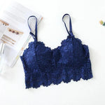 Beautygirl Pack of 2 Lace V Neck Crochet Bralette Crop Tops Bra-343