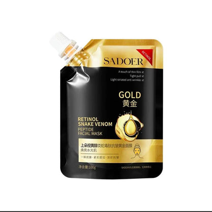 SADOER Retinol Snake Venom Peptide Gold Mask Deep Cleansing Gold Collagen Peel Off Face Mask