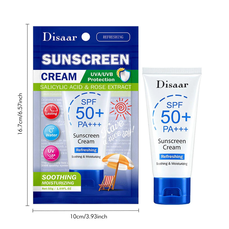 Disaar Salicylic Acid & Rose Extract 50SPF PA+++ Refreshing Soothing And Moisturizing Sunscreen Cream