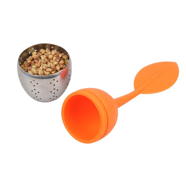 Silicone Leaf Stainless Steel Tea Infuser With Strainer Drip Tray