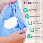 Sweat Pads Anti Allergic Anti Bacteria For Underarms Disposable Highly Absorbent Sweat Pad 6 Pair