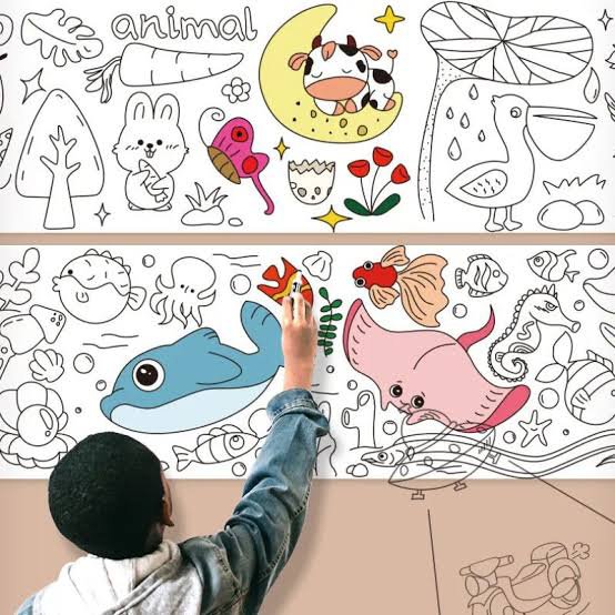 3 Meters Kids Coloring Drawing Roll