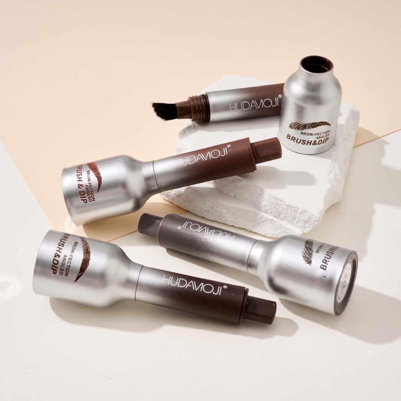 Hudamoji Brow-Fection Angled Eyebrows Brush & Dip Liquid Eyebrow Gel Pen