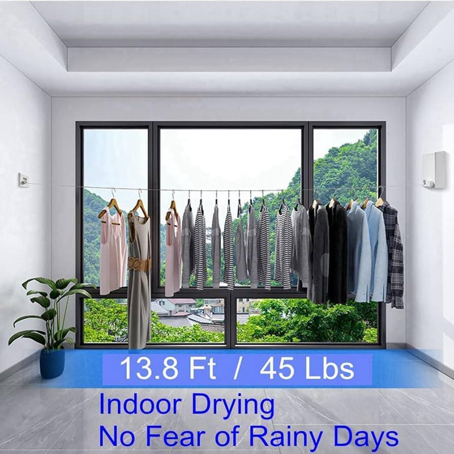 Telescopic Clothesline Wall Hanger