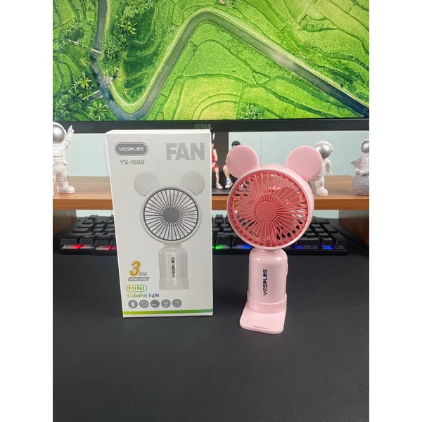 Cute Mini Portable USB Rechargeable Hand Fan Random Design