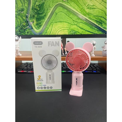 Cute Mini Portable USB Rechargeable Hand Fan Random Design