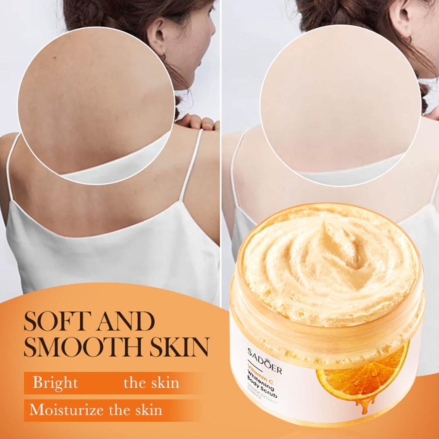 SADOER Vitamin C Exfoliating Extract Citrus Essence Whitening Body Scrub