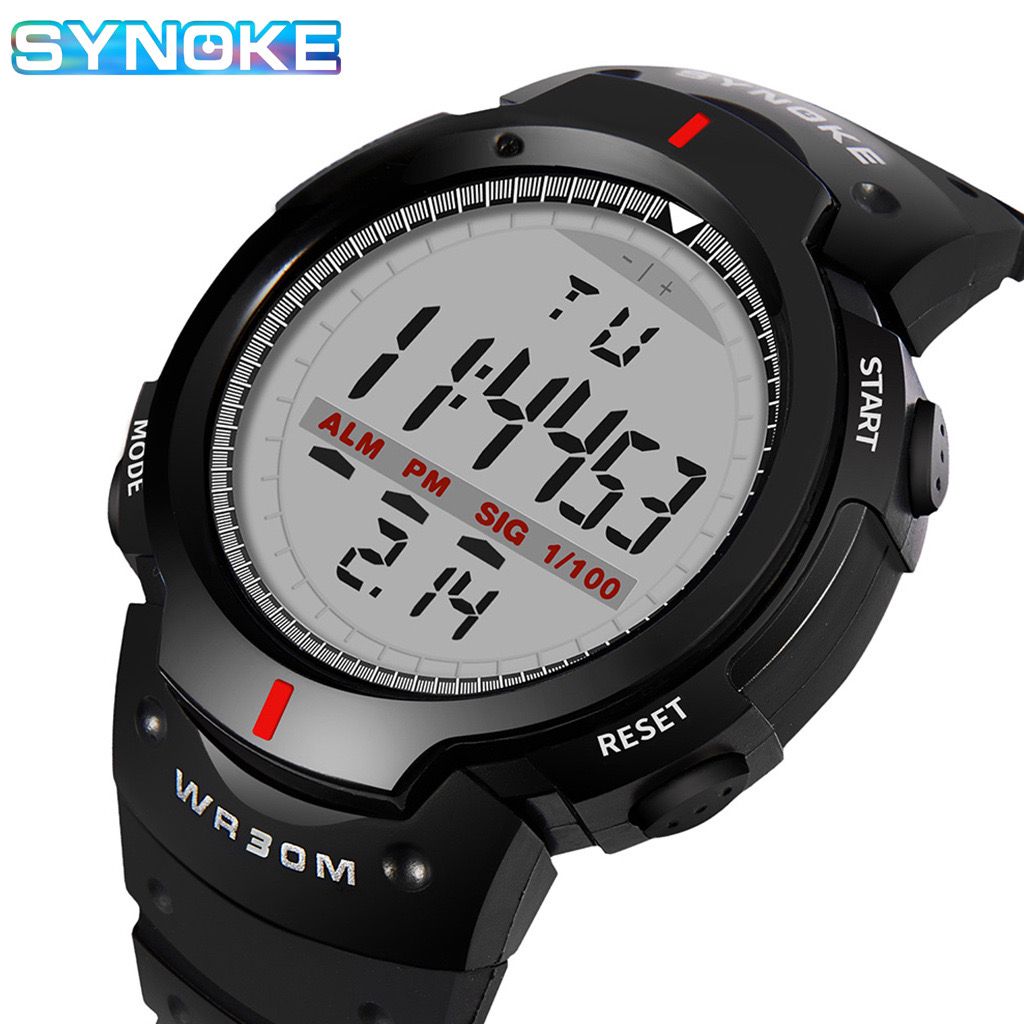 SYNOKE Sport Digital Wrist Watch With Cool Features And Silicon Strap