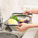 Stainless Steel Drain Basket With Extendable Rubber Handles To Fit Any Sink