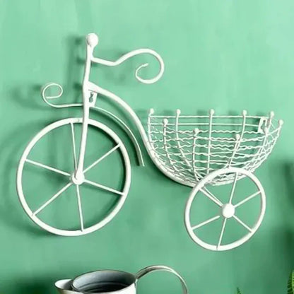 Bicycle Design Wall Basket For Home Decoration