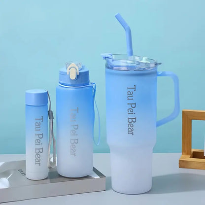 Tau Pei Bear Portable Sports Water Bottle 3Pcs Set