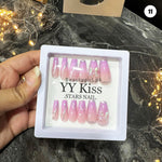 YY Kiss Stars Nails Artificial Nails with Double Side Nail Glue Stickers