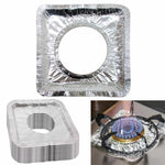 Stove Protector Cover Disposable Aluminum Foil Mat Square Shape 10Pcs