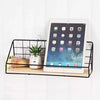 Iron Material Wall Mounted Checks & Boxes Wall Shelf Storage Rack Organizer