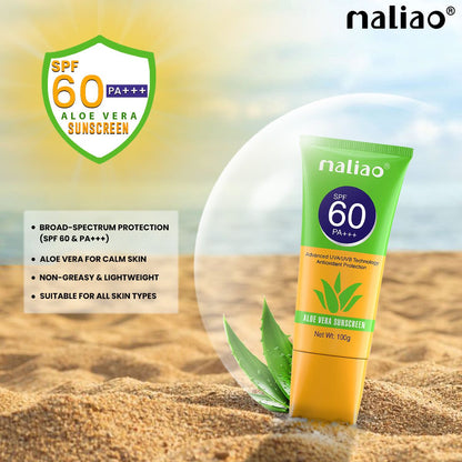 Maliao Aloe Vera Sunscreen SPF 60 PA+++ - Ultimate Sun Protection for Your Skin