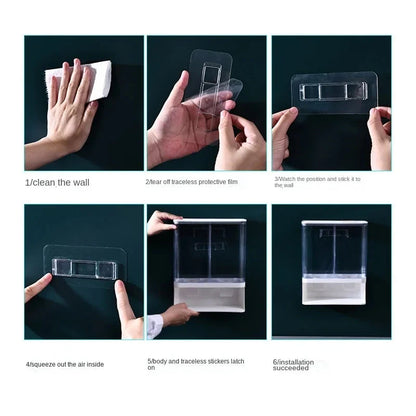 Wall Mounted Transparent Grain Storage Box Space Saving Cereal Dispenser