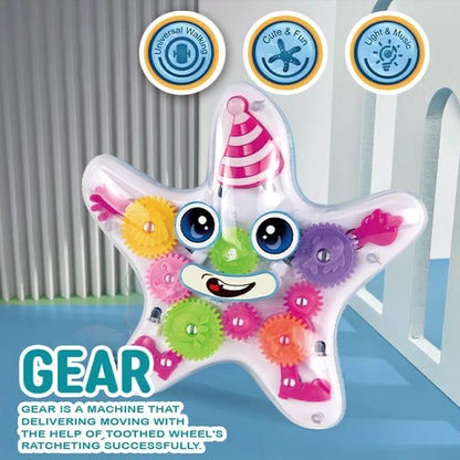 360 Rotating Gear Star Fish Bump And Go With Light And Sound