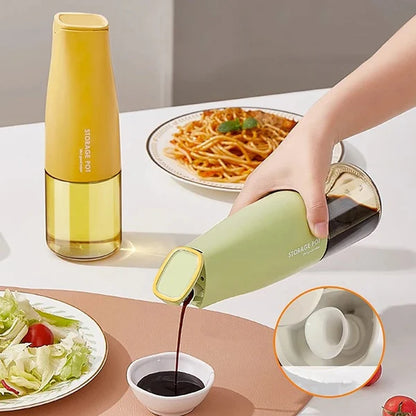 Glass Jar Oil Storage Bottle Oil Dispenser With Plastic Lid 500ml Capacity