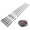 Stainless Steel BBQ Skewers Stick Round Handle Premium Quality Pack of 6