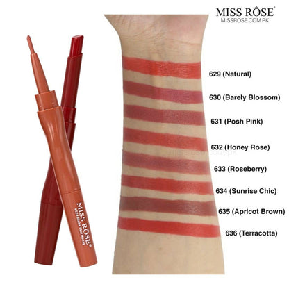 Miss Rose 2in1 Combination Lipstick + Lip liner 24Pcs Set