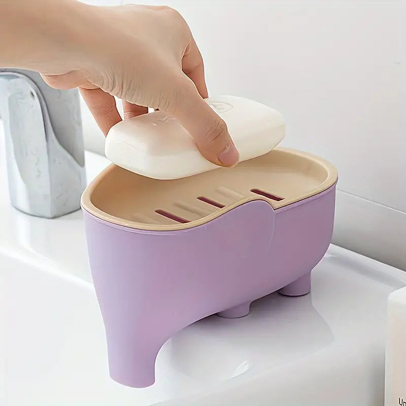 Elephant Design Creative Draining Soap Tray Holder