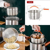 Stainless Steel 2in1 Deep Fryer Steamer Basket with Silicone Covered Handle