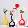 Minimalist Ceramic 3D Heart Shape Flower Vase