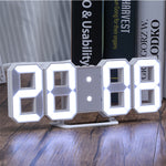 3D LED Digital Alarm Clock Multipurpose Wall Clock Hanging Watch Table Calendar Thermometer Electronic Clock