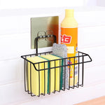 Iron Material Wall Mounted Storage Rack With Small Cleaning Cloth Hanging Capacity Storage Rack Organizer