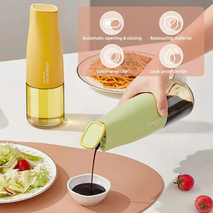Glass Jar Oil Storage Bottle Oil Dispenser With Plastic Lid 500ml Capacity
