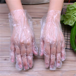 Transparent Plastic Disposable Gloves 100pcs Pack