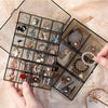 2 Layer Multi Grid Jewellery Organizer - Clear Storage Box For Earrings & Necklaces