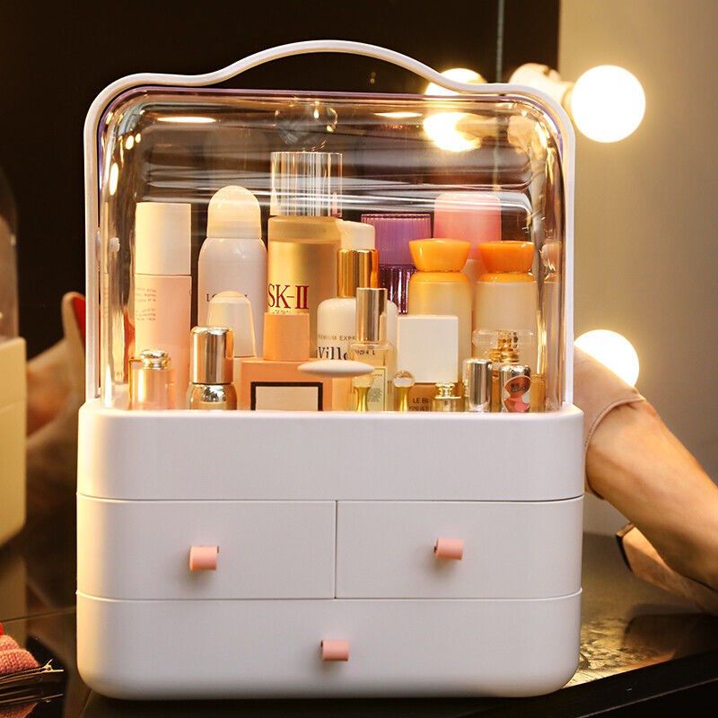 Acrylic Makeup Cosmetic Beauty Storage Organizer With 3 Drawers