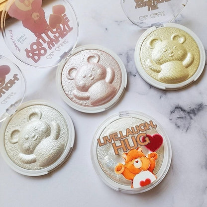 Color Castle Live Laugh Hug Original Bear Highlighter Pressed Powder Pack of 3 Set