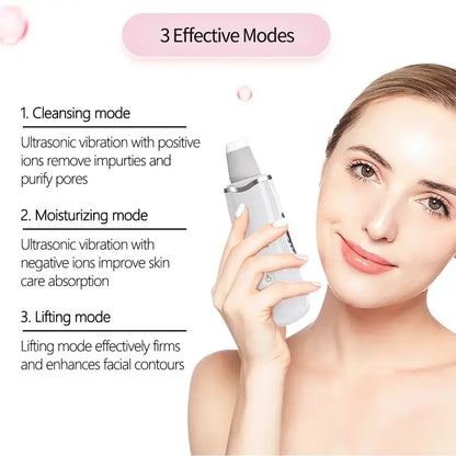 Home Face Pore Cleaning Massage Spatula Machine Exfoliating & Suctioning Blackheads & Acne