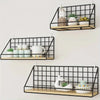 Wall Mounted Checks & Boxes Wall Shelf Storage Rack Organizer