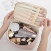 Set of 3Pcs PU Leather Makeup Travel Bag