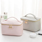 Set of 3Pcs PU Leather Makeup Travel Bag