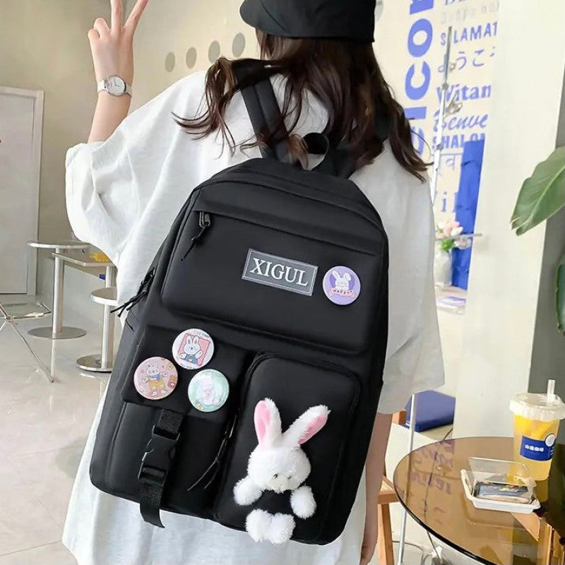 Multifunctional Set Of 4 Bunny Backpack Bag Set