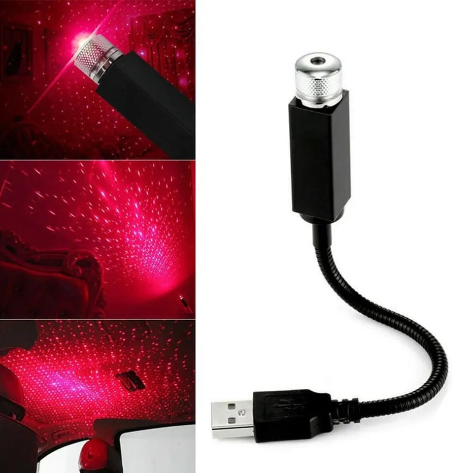 Mini USB LED Laser Light Car Roof Night Ambient Starry Sky Lamp Star Light LED Projector