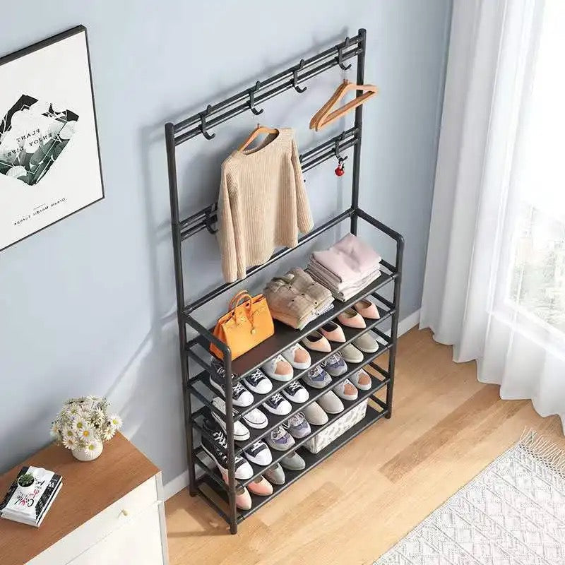 Multifunctional Nordic Coat And Hat Rack Shoe Rack With Cloth Hanging Rack Organizer