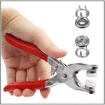 Metal Snap Button Pliers Hand Press Tool (50-Pcs Button Include)