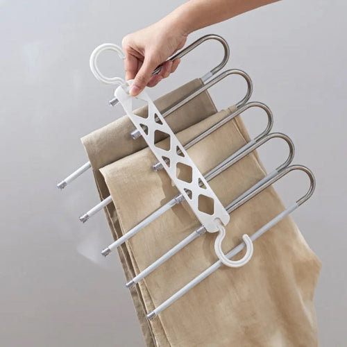 5 in 1 Multi-Layer Stainless Steel Foldable Hangers for Clothes Hanging