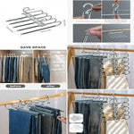 5 in 1 Multi-Layer Stainless Steel Foldable Hangers for Clothes Hanging