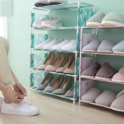 5 Layer Non Woven Fabric Oxford Shoe Rack Shoe Shelf Organizer