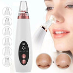 Multifunctional USB Rechargeable 6in1 Cleaning Blackhead Remover Device With Vacuum Suction Tool