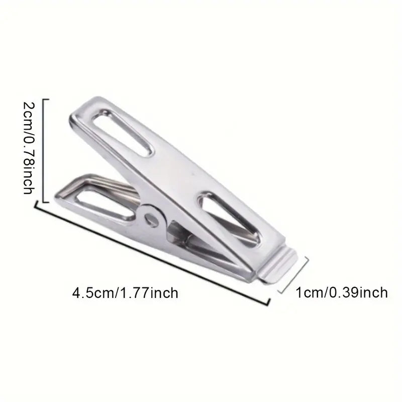 Stainless Steel Clothes File Clips Laundry Drying Clips Pack Of 20Pcs