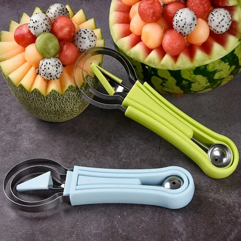 3in1 Stainless Steel Fruit Scoop Cutter Set